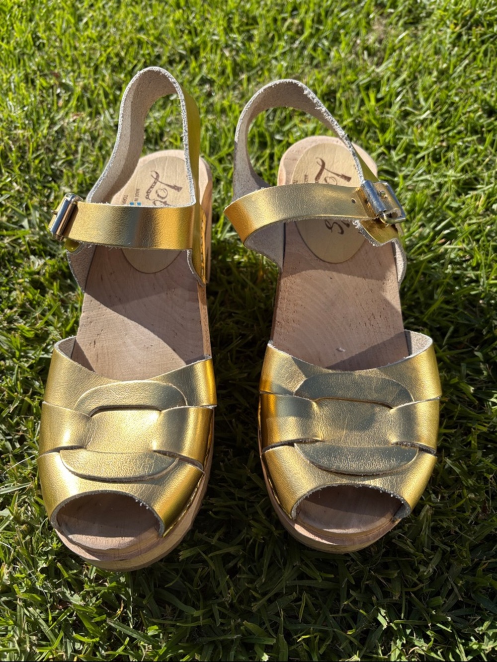 Gold Metallic Sandals